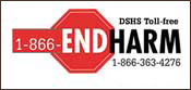 END HARM STICKER