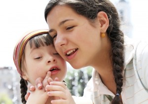 mother and child with Down syndrome