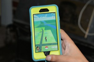 Smart phone with Pokemo Go
