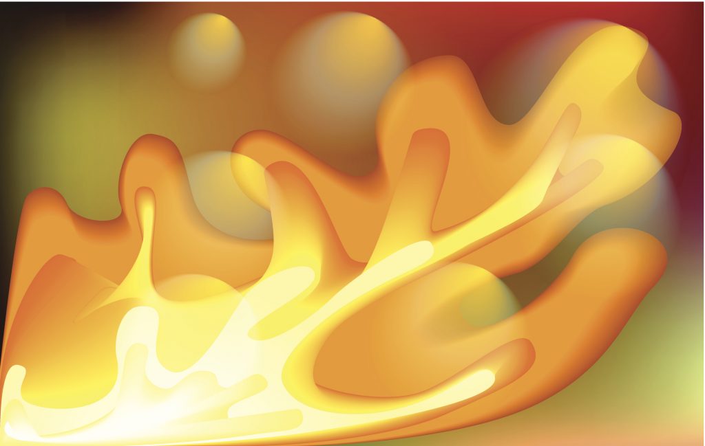 Abstract fiery background. Yellow, orange and brown colors.