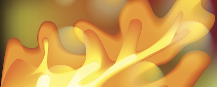 Abstract fiery background image. Yellow, orange, brown colors.