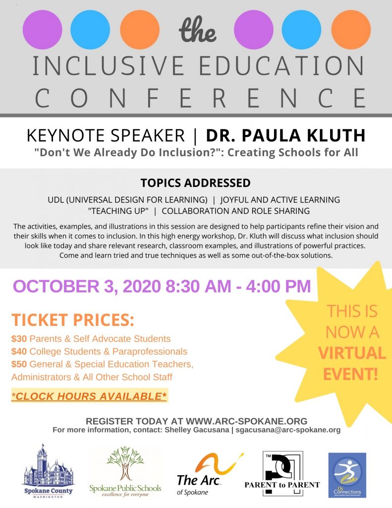 Inclusive Education Conference 2020 Flyer.