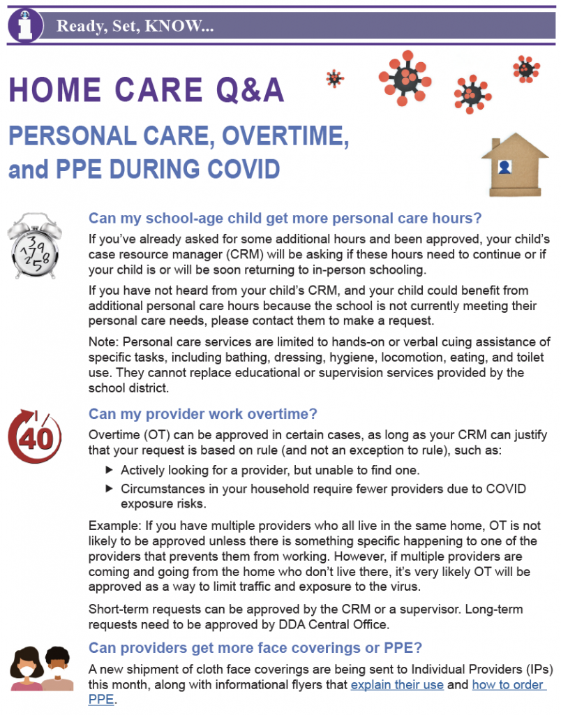 Thumbnail image of Home Care Q&A bulletin.