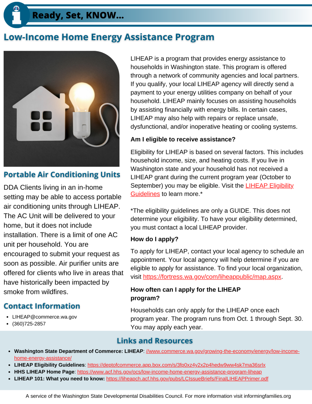 Low Income Home Energy Assistance Program Informing Families